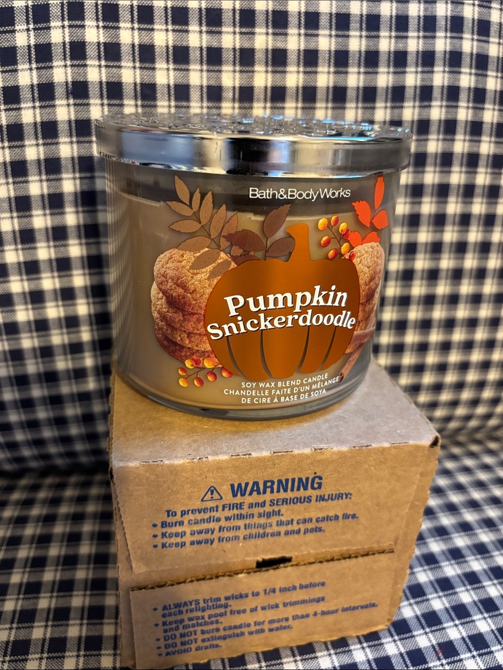 Bath & Body Works Pumpkin Snickerdoodle Candle - Orange, Brown